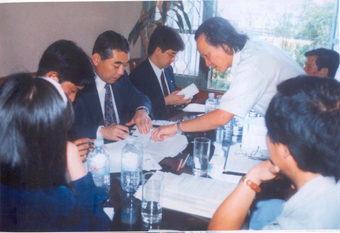 Một buổi tiếp khách Nhật Bản 1995 của trường ĐH ThăngLong